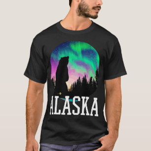 Alaska Nordlichter Blick Urlaub T-Shirt
