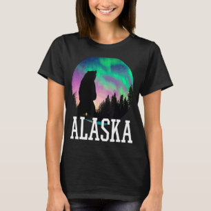 Alaska Nordlichter Blick Urlaub T-Shirt