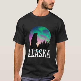 Alaska Nordlichter Blick Urlaub T-Shirt