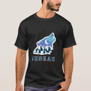 Alaska Nordlichter im Wolf Juneau außerhalb T-Shirt