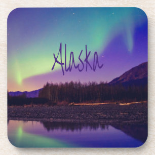Alaska Nordlichter - See Getränkeuntersetzer