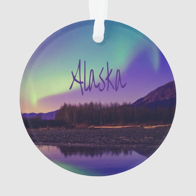 Alaska Nordlichter-See Ornament (Rückseite)