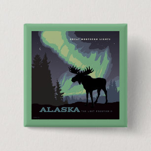Alaska Northern Lights Moor Button