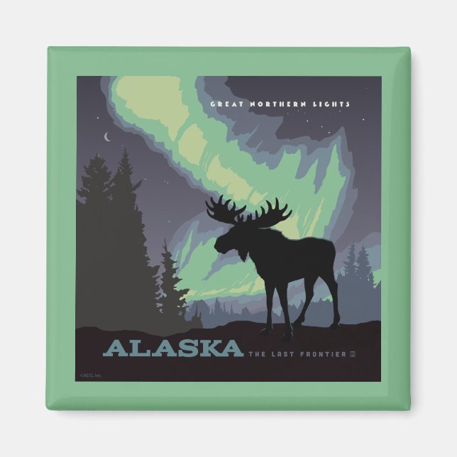 Alaska | Northern Lights Moor Magnet (Vorne)