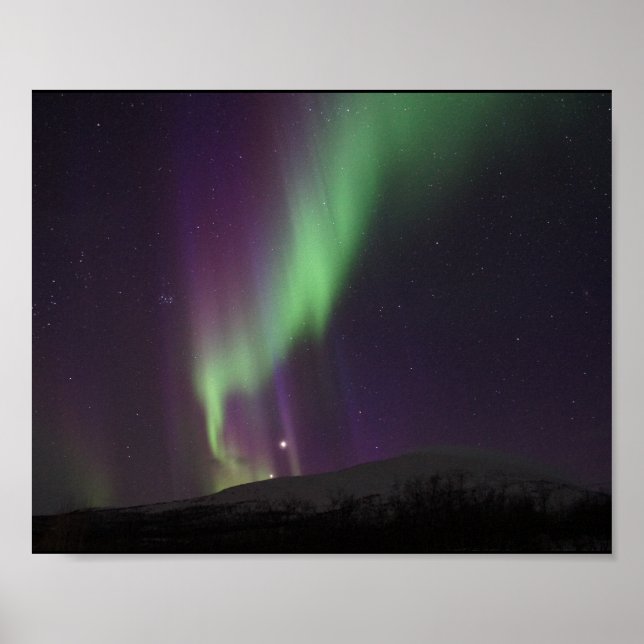 Alaska Northern Lights Sky Night Beautiful Poster (Vorne)