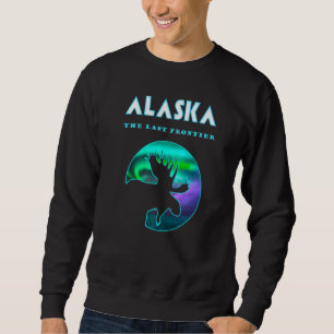 Alaska Northern Lights T Alaskan Elche mit Aurora Sweatshirt