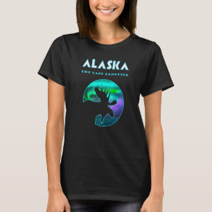 Alaska Northern Lights T Alaskan Elche mit Aurora T-Shirt
