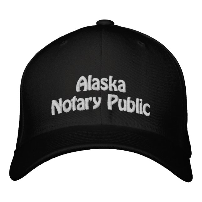 Alaska Notar Public bestickte Baseball Cap Baseballkappe (Vorderseite)