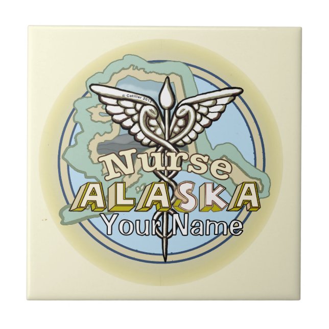 Alaska Nurse Caduceus Fliese (Vorderseite)