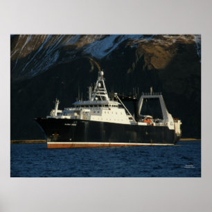 Alaska Ocean, Factory Trawler im niederländischen  Poster