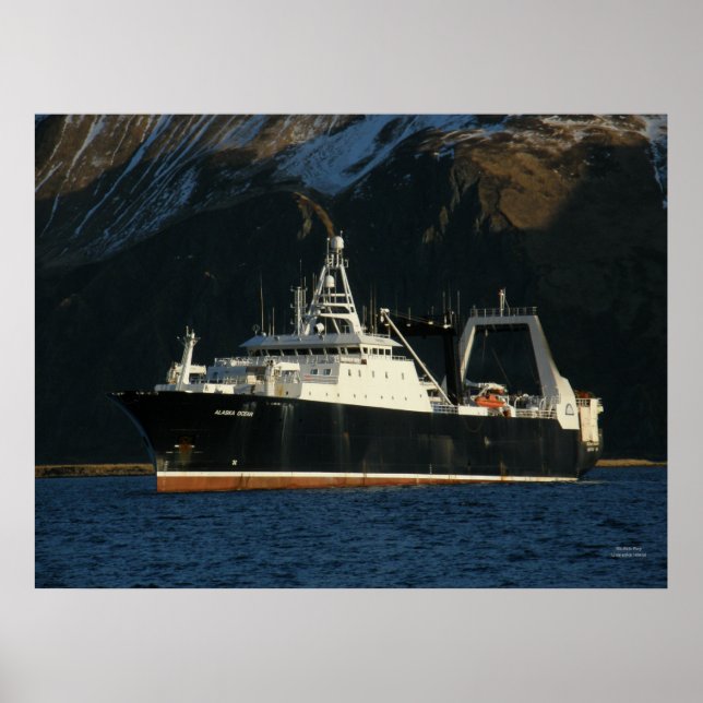 Alaska Ocean, Factory Trawler im niederländischen  Poster (Vorne)
