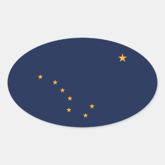 Alaska Oval Flag Sticker