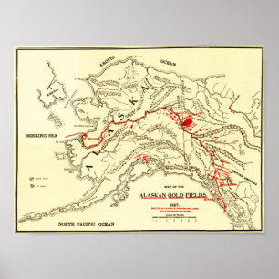 Alaska Panoramic Map Poster