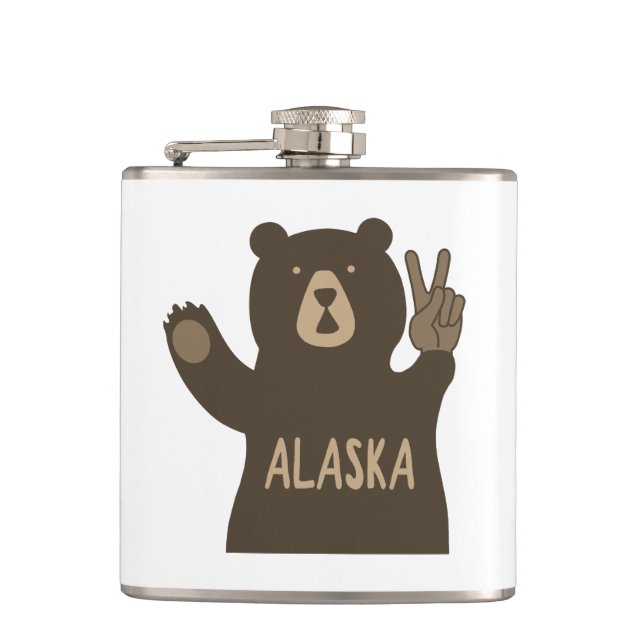 Alaska Peace Bear Flachmann (Vorderseite)