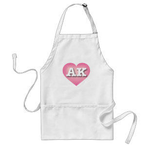 Alaska Pink Fade Heart - I Liebe AK Schürze