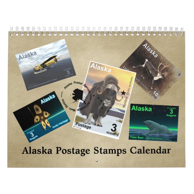 Alaska Postage Briefmarke Kalender (Titelbild)