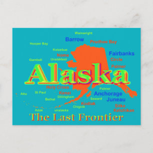 Alaska Pride Map Silhouette Postkarte