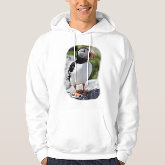 Alaska Puffins füttern farbenfrohe Vögel Hoodie (Vorderseite)