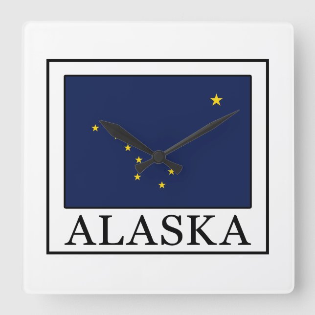 Alaska Quadratische Wanduhr (Vorderseite)