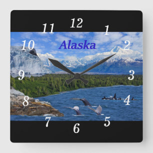 Alaska Quadratische Wanduhr