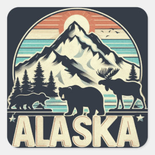 Alaska Quadratischer Aufkleber
