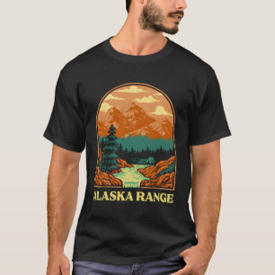 Alaska Range Retro Ak Vintage Natur Lover Berg T-Shirt