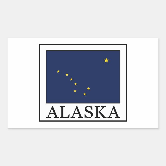 Alaska Rechteckiger Aufkleber (Vorderseite)