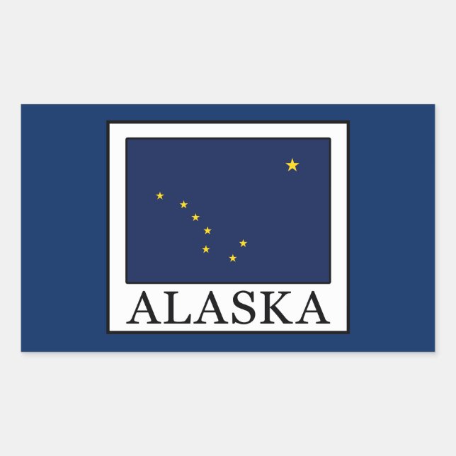 Alaska Rechteckiger Aufkleber (Vorderseite)