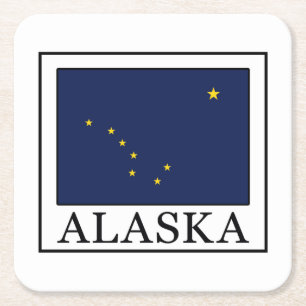 Alaska Rechteckiger Pappuntersetzer