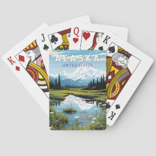 Alaska Reise Kunst Vintage Spielkarten