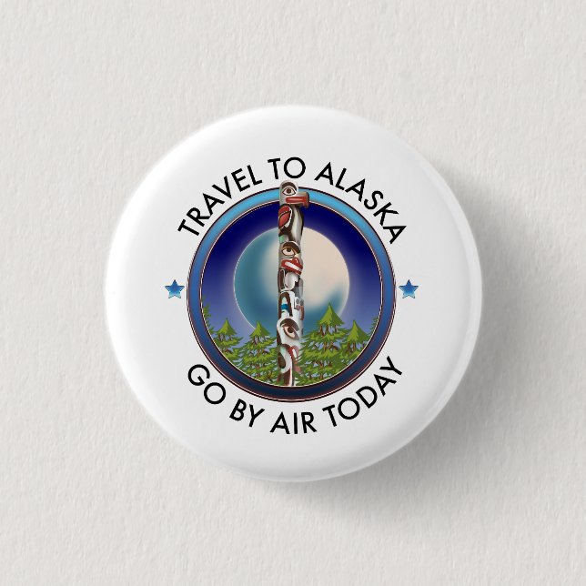 Alaska-Reise-Logo Button (Vorderseite)