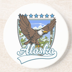Alaska-Reise-Patch Getränkeuntersetzer