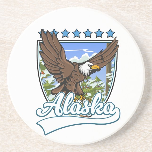 Alaska-Reise-Patch Getränkeuntersetzer (Vorne)