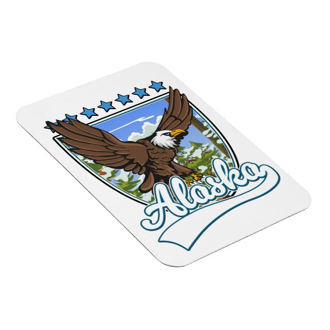 Alaska Reise-Patch Magnet (Rechte Seite)