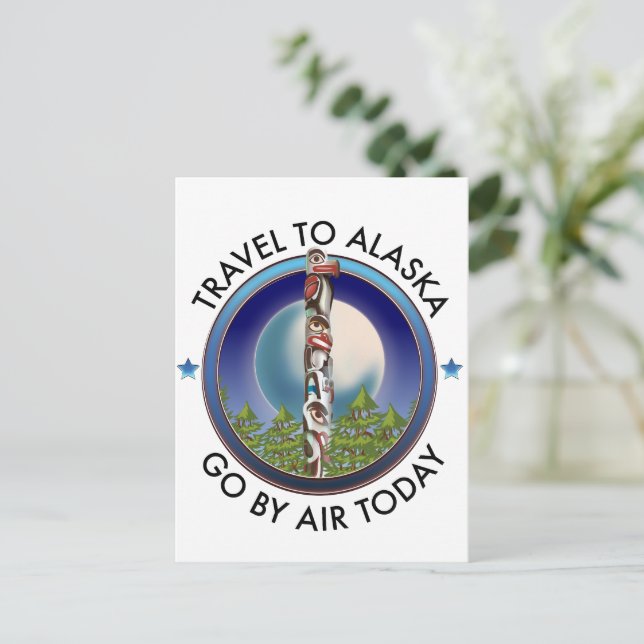 Alaska-Reiselogo Einladungspostkarte (Stehend Vorderseite)