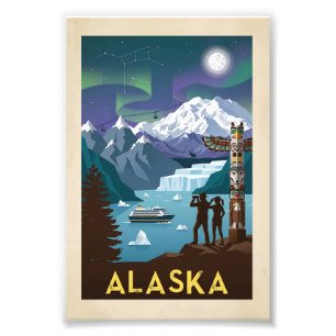 Alaska-Reiseposter Fotodruck