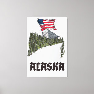 Alaska-Reiseposter Leinwanddruck