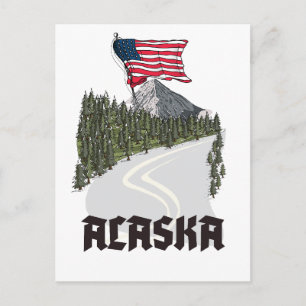 Alaska-Reiseposter Postkarte