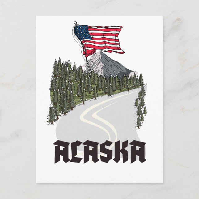 Alaska-Reiseposter Postkarte (Vorderseite)