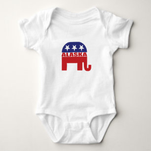 Alaska-Republikaner-Elefant Baby Strampler