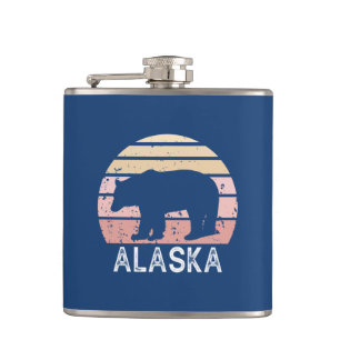 Alaska Retro Bear Flachmann