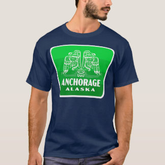 Alaska Retro Bird Abzeichen Green T-Shirt