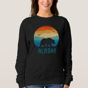 Alaska Retro Grizzly Bär Vintag Alaskan Mountain Sweatshirt