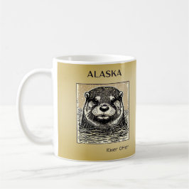 Alaska River Otter Portrait Coffee Tasse-Tan Kaffeetasse