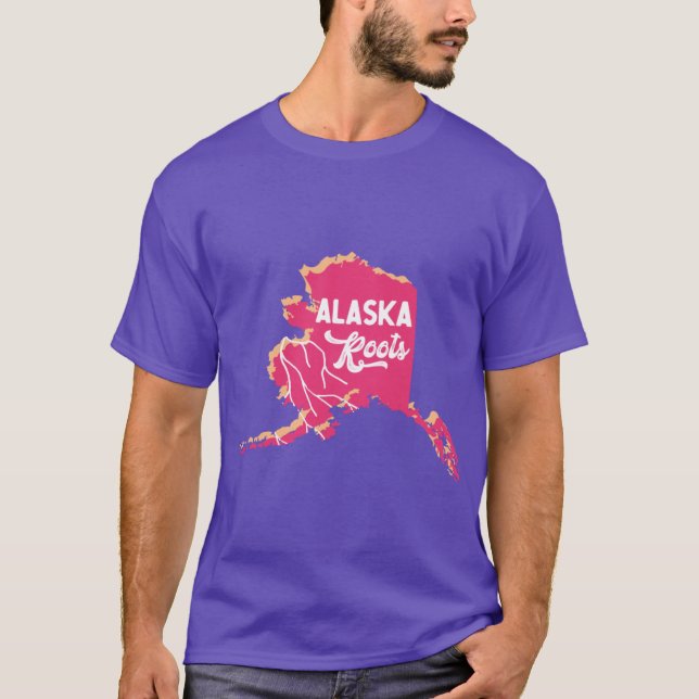 Alaska Roots Pink Orange T-Shirt (Vorderseite)