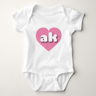 Alaska rosa Herz - I Liebe ak Baby Strampler