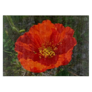Alaska-Rote Klatschmohn-Farbige Blume Schneidebrett