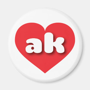 Alaska rotes Herz - I Liebe ak Magnet