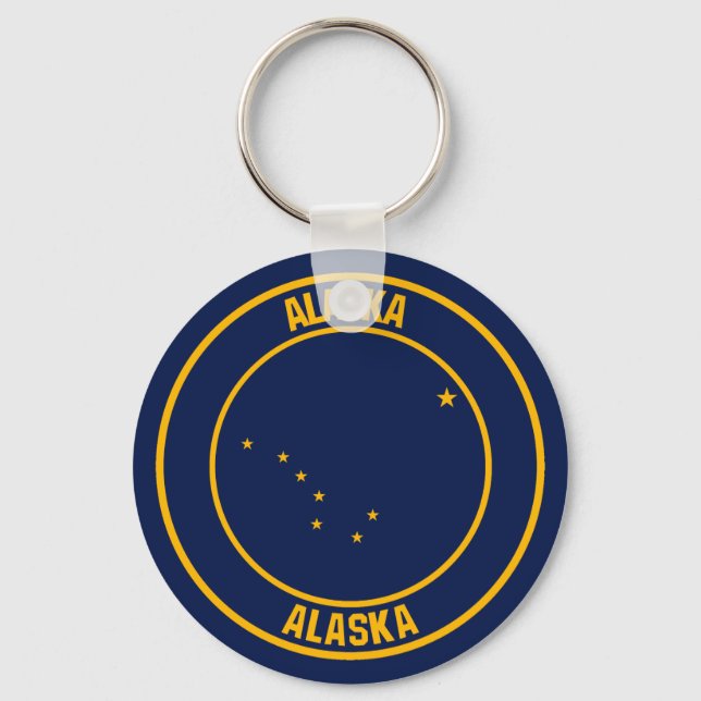 Alaska Round Emblem Schlüsselanhänger (Vorderseite)