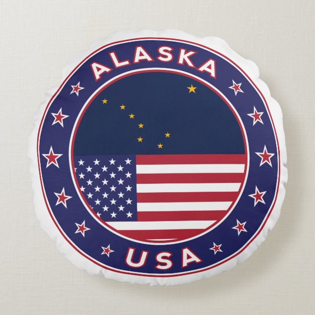 Alaska Rundes Kissen (Vorderseite)